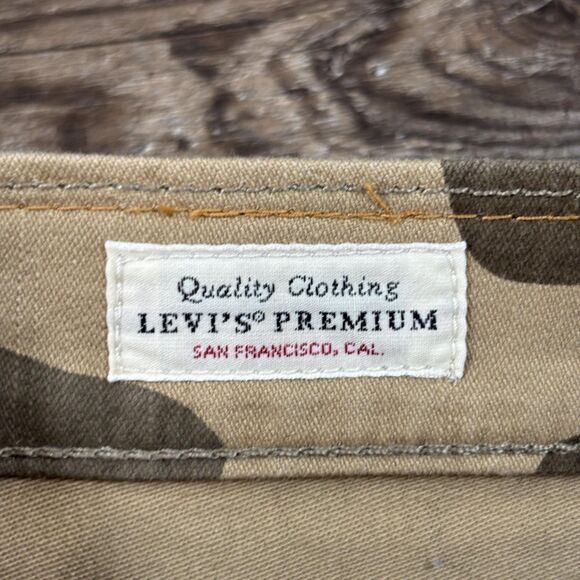 Levis Premium Lo-Ball Stack Jeans Men's 34 Camo Slim Taper Pants 59437-0005 - Picture 12 of 16